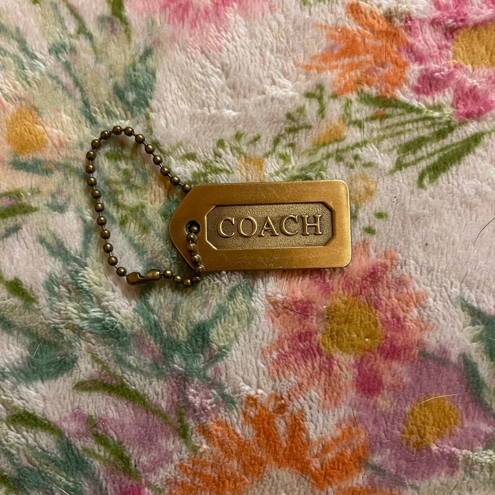 Vintage Coach Metal Bag Tag/ Hang Tag Purse Charm - Picture 4 of 9